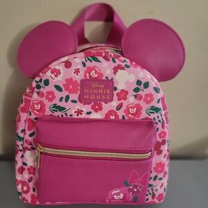 Disney Minnie Mouse Pink Floral Kids Backpack